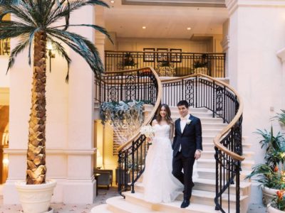 The Landmark Hotel Wedding Venue, Staircase to Winter Garden, Photography by Terry Li