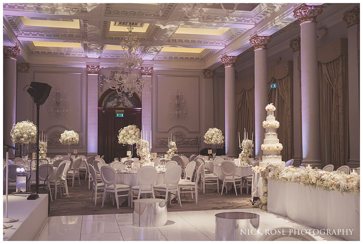 The Langham London ballroom wedding venue by Nick Rose Photography