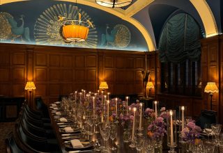 Committee room candles and flowers 1