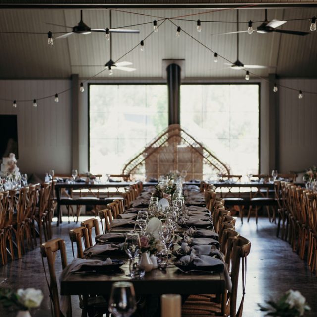 The Woodhouse Wollombi weddings interior table setup