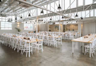 the button factory – white set up for corporate
