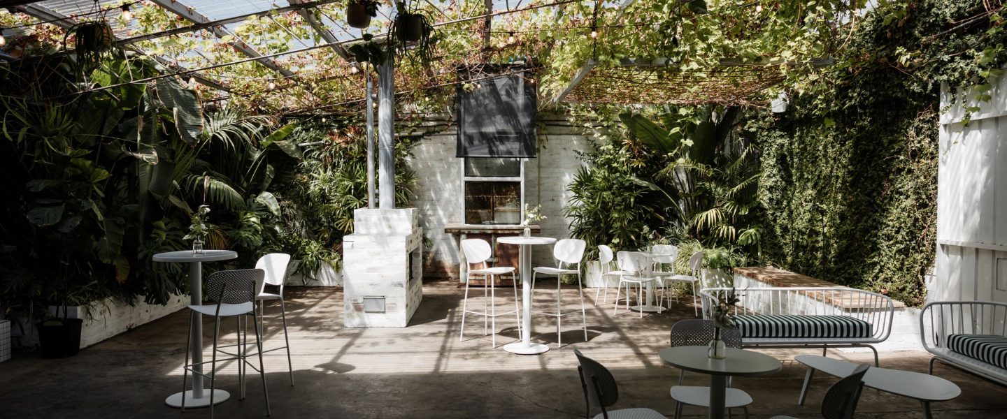 The Button Factory Melbourne warehouse event venue greenery