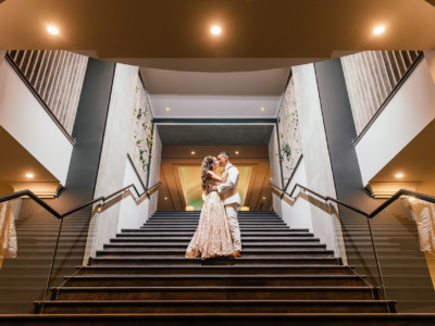 Groom And Bride Kissing At Joondalup Resort Wedding