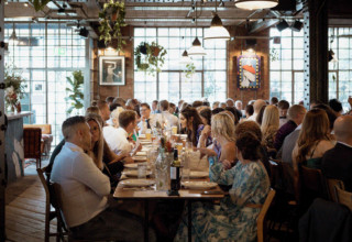 Never For Ever Wedding Photography Dining Space With Guests