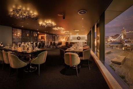 Dining Tables & Chairs At Gaucho Tower Bridge Wedding