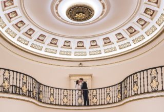 The Lansdowne Club Wedding Photography Ballroom Bride And Groom