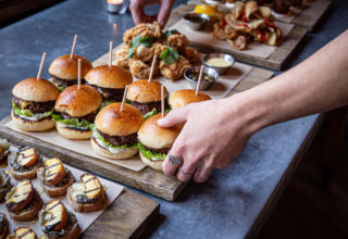 Coin Laundry Wedding Photography Serving Foods