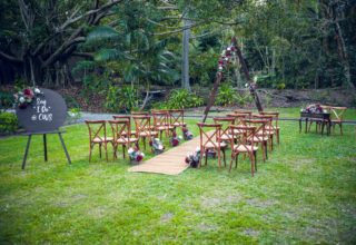 Currumbin Wildlife Sanctuary Wedding Photography Outdoor Ceremony Setup