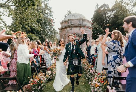 Guests, Bride And Groom At Larmer Tree