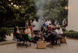 Larmer Tree Wedding Joshua Gooding Photography Outside Guests