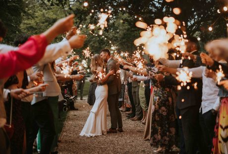 Guests, Groom And Bride At Larmer Tree