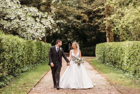 Groom And Bride Walking At Larmer Tree