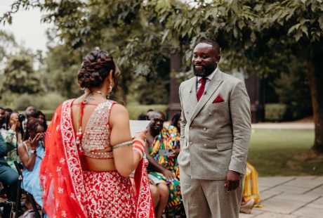 Groom, Bride And Guests Picture At Larmer Tree