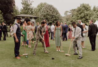 Larmer Tree Wedding Photography Outdoor Guests Having Fun
