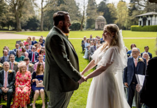 Larmer Tree Wedding Richard Murgatroyd Photography Ceremony Couple And Guests
