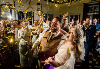 Larmer Tree Wedding Richard Murgatroyd Photography Smiling Couple And Guests