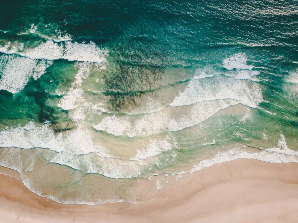 byron bay aerial shot
