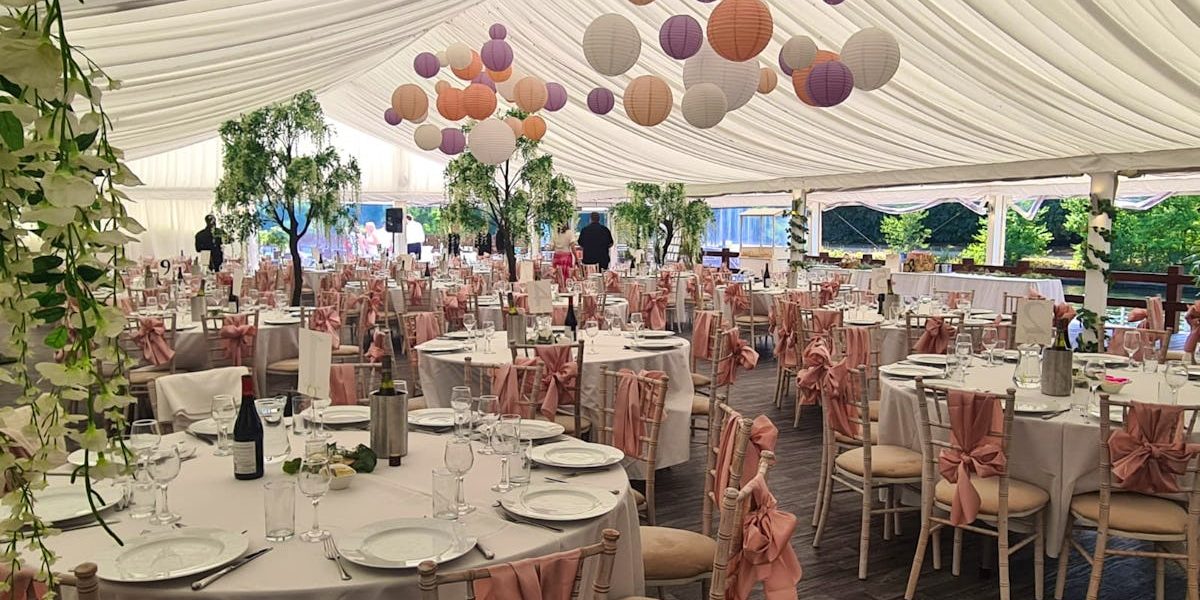 Ravens Ait Island Surrey wedding and corp events Marquee