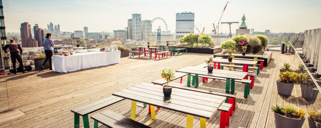 Roof terrace at Sea Containers Events