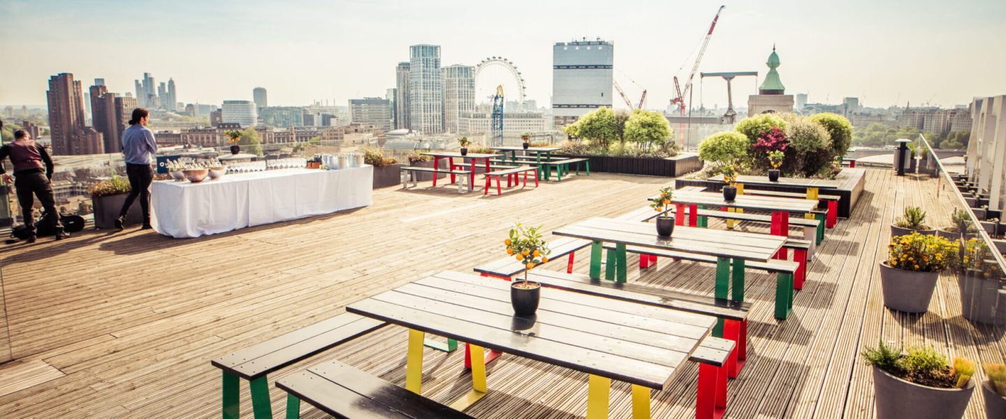 Roof terrace at Sea Containers Events