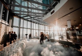 Bride And Groom at SkyPoint Observation Deck