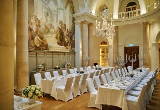 Seated dinner on long tables 2 – Main Reception Room